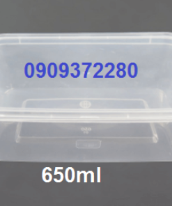 Hộp nhựa hình chữ nhật 650ml