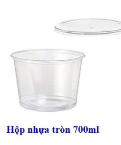 Hop nhua tron 700ml