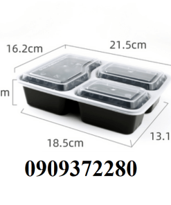 Hộp nhựa 3 ngăn cao cấp